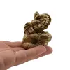 Statueta Feng Shui Elefant din rasina aurie, model 1 - 6cm, imagine 6