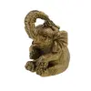 Statueta Feng Shui Elefant din rasina aurie, model 3 - 5cm, imagine 5