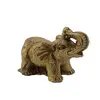 Statueta Feng Shui Elefant din rasina aurie, model 5 - 7cm, imagine 4