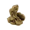 Statueta Feng Shui Iepuras din rasina aurie, 4-5cm, model 5