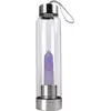 Sticla pentru apa cu cristal natural Ametist, 24cm