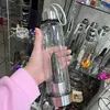 Sticla pentru apa cu cristal natural Labradorit, 24cm, imagine 2