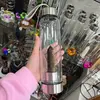 Sticla pentru apa cu cristal natural Ochi de tigru, 24cm, imagine 3