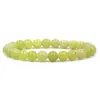 Bratara din Agat Lemon 4-4,5mm, pe elastic, 19cm, sfere
