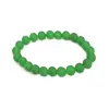 Bratara din Agat Verde 4-4,5mm, pe elastic, 19cm, sfere mate