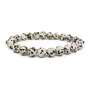 Bratara din Jasp Dalmatian 4-4,5mm, pe elastic, 19cm, sfere mate