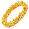 Bratara Feng Shui pe elastic cu Pi Yao 24mm, aurie