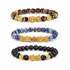 Bratara Feng Shui pe elastic cu Pi Yao, mantre tibetane si ochi de tigru, 19cm, imagine 2