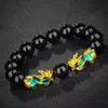 Bratara Feng Shui pe elastic cu Pi Yao si onix 12mm