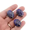 Inel reglabil din Lapis lazuli cu montura pomul vietii, 28mm, imagine 2