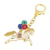 Amuleta Feng Shui din metal cu Cal alb de vant Lung Ta si baloane colorate 2023