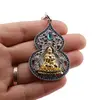 Amuleta Feng Shui din metal pentru sanatate cu Wu Lou si Buddha Medicine 2023, imagine 3