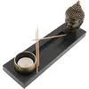 Decoratiune Suport capul Buddha pentru lumanare si betisoare parfumate, imagine 2