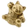 Statuete Feng Shui din rasina set 2 Pisici Maneki Neko pentru prosperitate si sanatate, 6,5cm, imagine 4