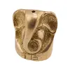 Suport ardere betisoare parfumate, cap de elefant din metal auriu