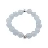 Inel pe elastic cu angelit si argint 925, sfere 3-4mm, imagine 2