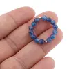 Inel pe elastic cu kianit si argint 925, sfere 3mm, imagine 3