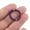 Inel pe elastic cu lapis lazuli si argint 925, sfere fatetate 2-3mm, imagine 3