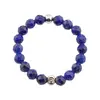 Inel pe elastic cu lapis lazuli si argint 925, sfere fatetate 2-3mm