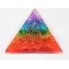 Piramida multicolora, orgon 7 chakre, cu cupru - 8cm, imagine 2