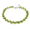 Bratara Peridot briolete 4-5mm si argint 925, imagine 2