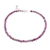 Bratara Rubin roz sfere fatetate 3mm si argint 925, imagine 2