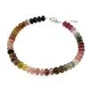 Bratara Turmalina multicolora discuri fatetate 6mm si argint 925, M1, imagine 2