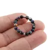 Inel pe elastic cu agat multicolor si argint 925, sfere fatetate 4mm, imagine 3