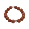 Inel pe elastic cu goldstone maro si argint 925, sfere 3mm, imagine 2
