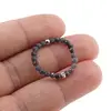Inel pe elastic cu safir si argint 925, sfere fatetate 2-3mm, imagine 3