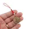 Amuleta Feng Shui cu moneda simbol sarpe si snur rosu, imagine 2