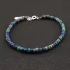 Bratara Opal de foc negru discuri fatetate 4-5mm si argint 925