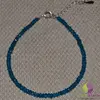 Bratara apatit blue dark discuri 4mm si argint 925