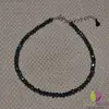 Bratara spinel negru discuri 3mm si argint 925