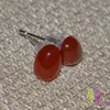 Cercei cu surub carneol oval 8x5mm