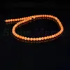 Colier sidef portocaliu sfere 6mm