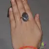 Inel reglabil ametist oval mic