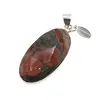 Pandantiv Obsidian Peanut cu montura din argint 925, A5