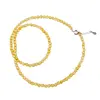 Colier Citrin sfere fatetate 4mm si argint 925, imagine 2