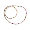 Colier Turmalina multicolora sfere fatetate 3-4mm si argint 925, imagine 2