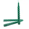 Lumanare din parafina, spirala, verde, 18cm, imagine 2