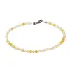 Bratara agat galben cu transparent sfere fatetate 3mm, imagine 2
