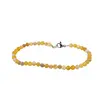 Bratara agat galben dantelat sfere fatetate 4mm, imagine 2