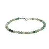 Bratara agat verde deschis dantelat sfere fatetate 4mm, imagine 2