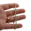 Bratara agat verde peridot sfere fatetate 3mm, imagine 3
