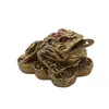 Statueta Feng Shui Broasca raioasa din rasina pe monede, 6cm, imagine 2