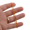 Bratara agat galben si portocaliu sfere fatetate 2mm, imagine 3