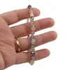 Bratara agat transparent cu benzi negre sfere fatetat mare 6mm, imagine 3