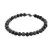 Bratara obsidian fulg de nea sfere fatetate 6mm, imagine 2