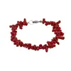 Bratara coral rosu freeform 4-12mm, imagine 2
